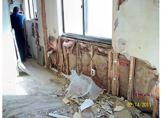 Kitchen Outer Wall Termite Damage