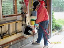 Termite Treatment Drilling Garage, Cherry Hill